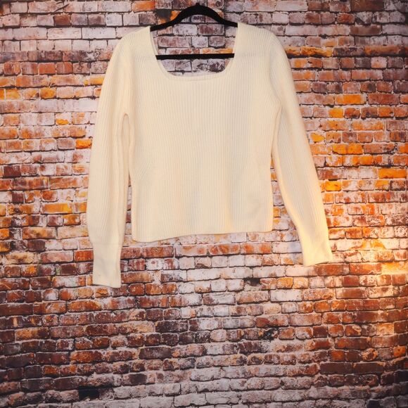 SoftWool Square-Neck Pullover Sweater Sz Large Item NT585 Heather Cloud - Picture 8 of 9